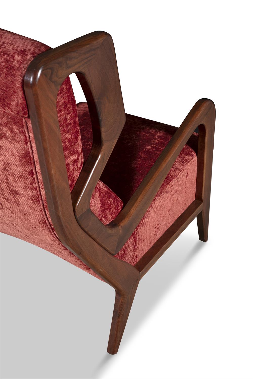 ARMCHAIRS A pair of armchairs in the manner of Gio Ponti. Italy, c.1950. 65 x 88 x 102cm(h); seat - Image 6 of 6