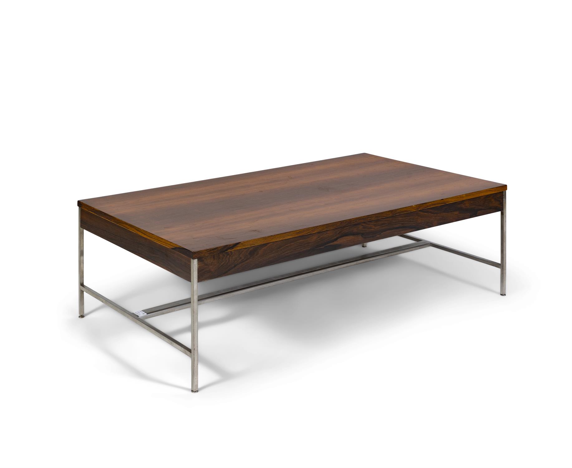 COFFEE TABLE A rosewood and chrome coffee table. Italy, c.1970. 121 x 68.5 x 38cm(h) - Image 3 of 4