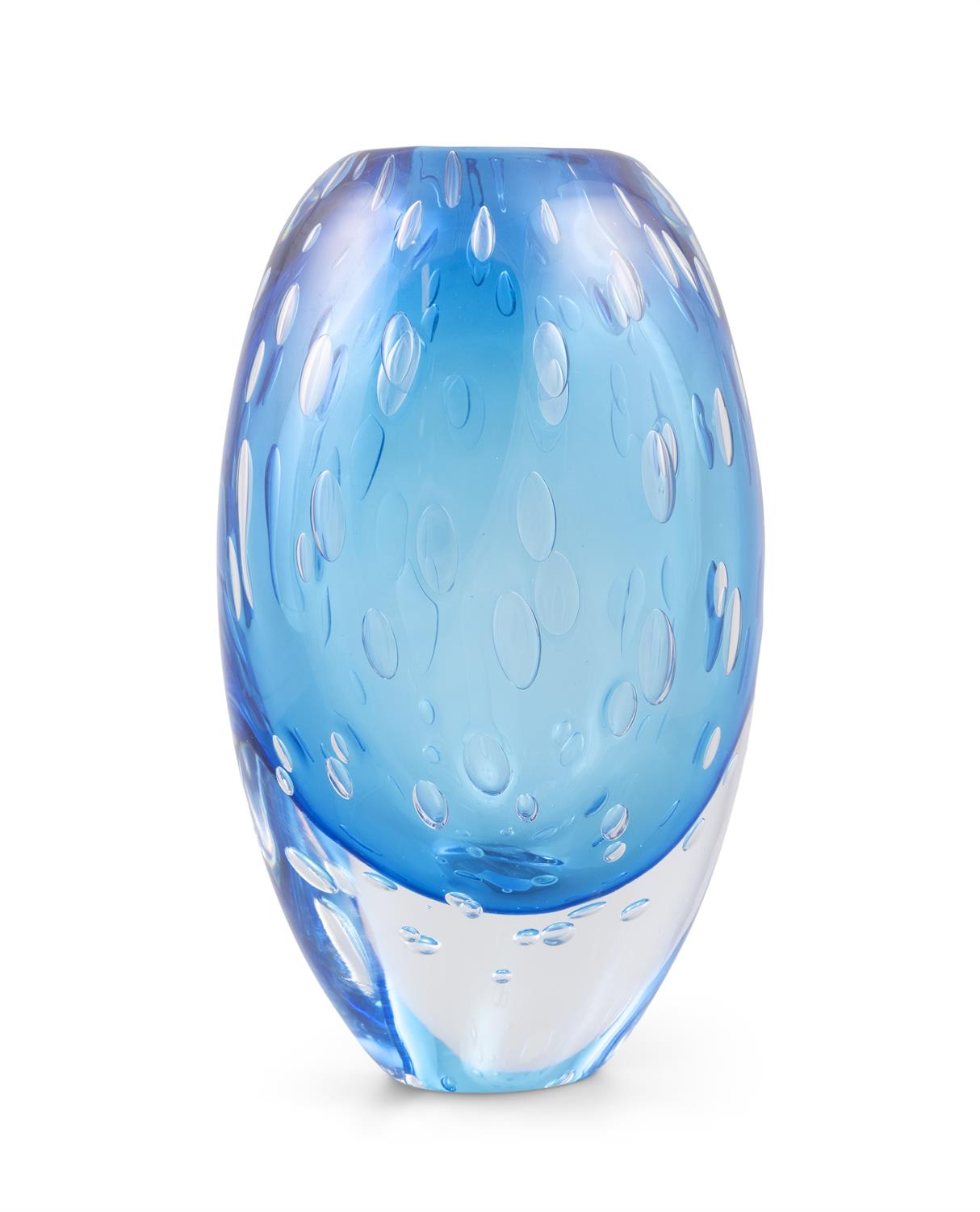 FRATELLI TOSO A blue vase by Toso, Murano. Signed. 30cm(h) - Image 2 of 6