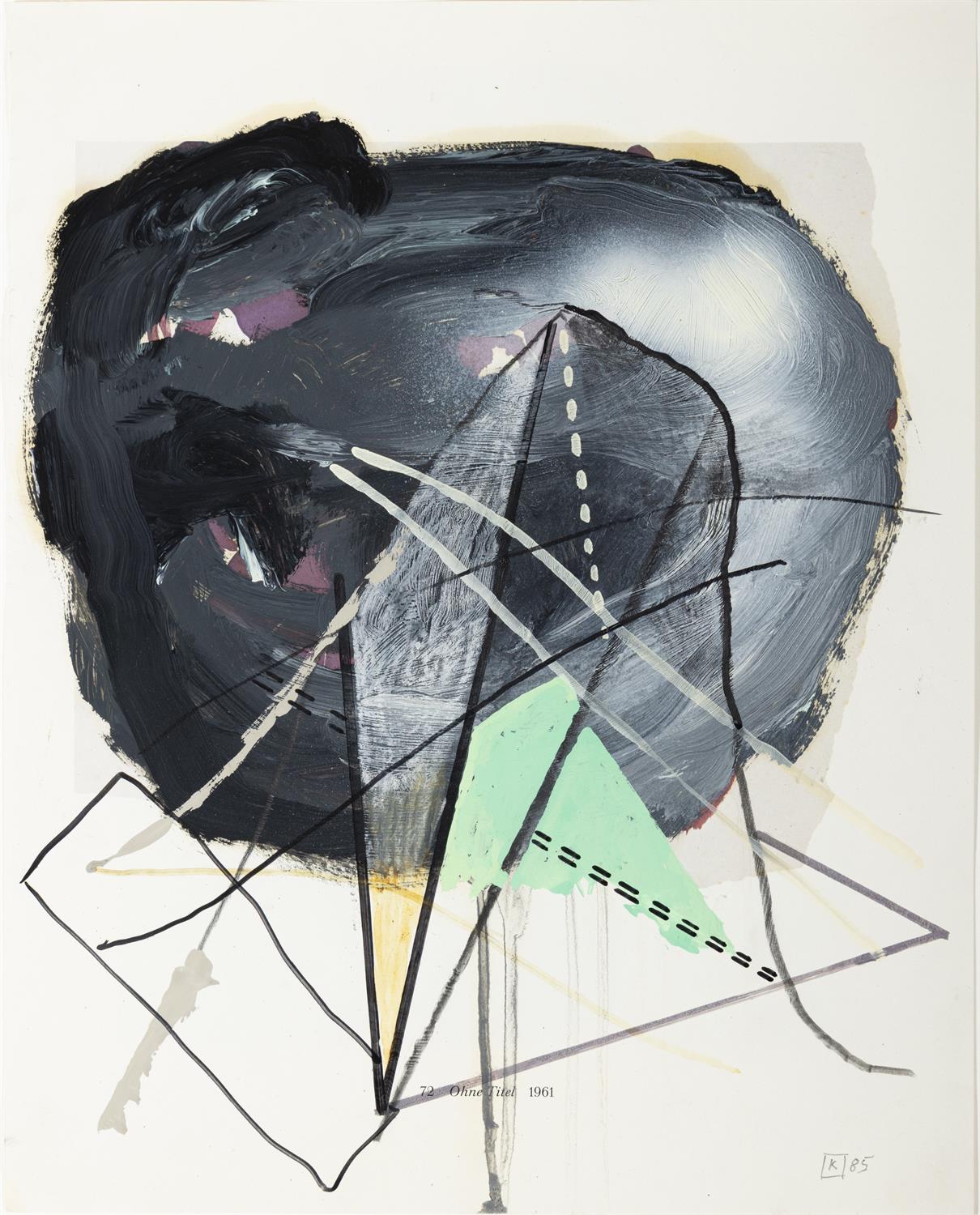 MARTIN KIPPENBERGER (1953-1997) Untitled Gouache and mixed media on paper, 29.5 x 23cm Signed