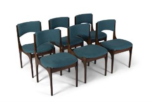 GIUSEPPE GIBELLI A set of six rosewood dining chairs by Giuseppe Gibelli for Sormani. Italy, c.