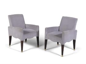 OLIVIER GAGNIERE A pair of 'Cafe Marly' chairs by Olivier Gagniere. Paris, c.1980.