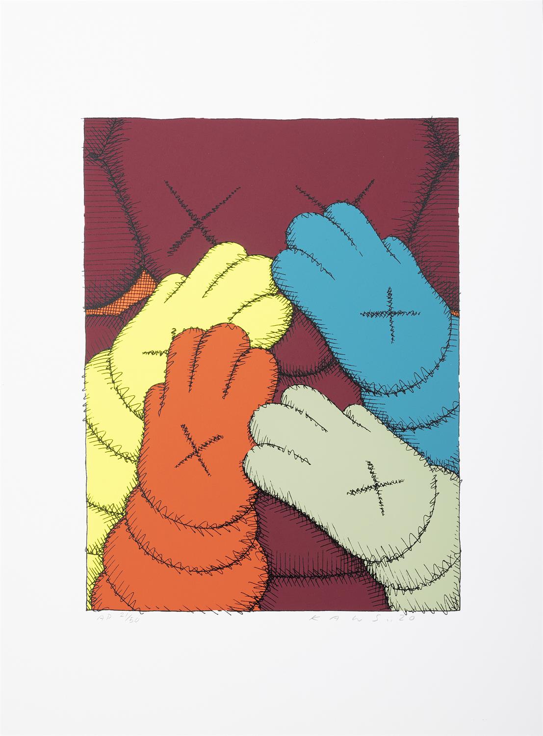 KAWS Untitled, From Urge (2020) Screenprint, sheet size: 43.1 x 32.4cm Signed and dated
