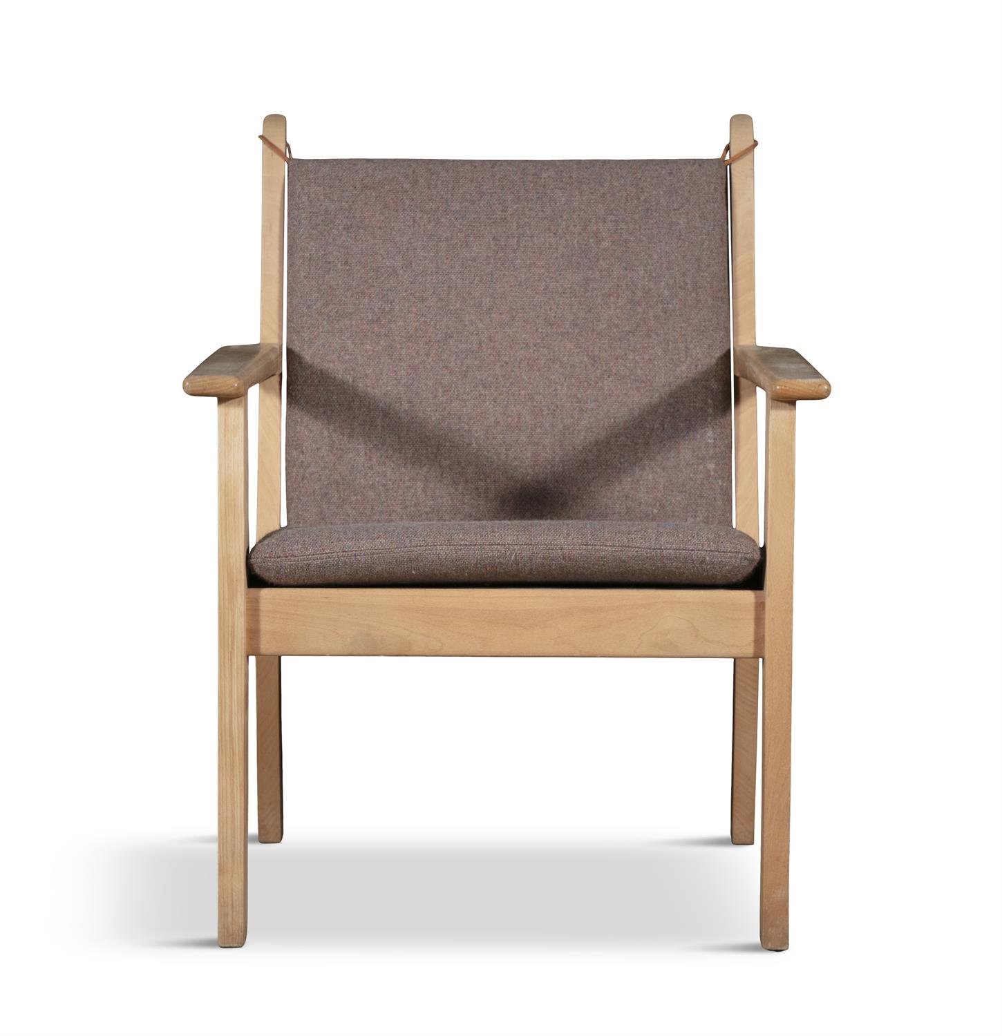 HANS WEGNER (1914 - 2007) A pair of Hans Wegner armchairs and foot-stool for Getama, - Image 7 of 9
