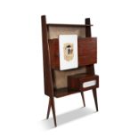 DRINKS CABINET A rosewood drinks cabinet. Italy, c. 1960. 105 x 43 x 190cm