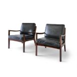 OLE WANSCHER A pair of Senator lounge chairs by Ole Wanscher, produced by France & Sons. Denmark,