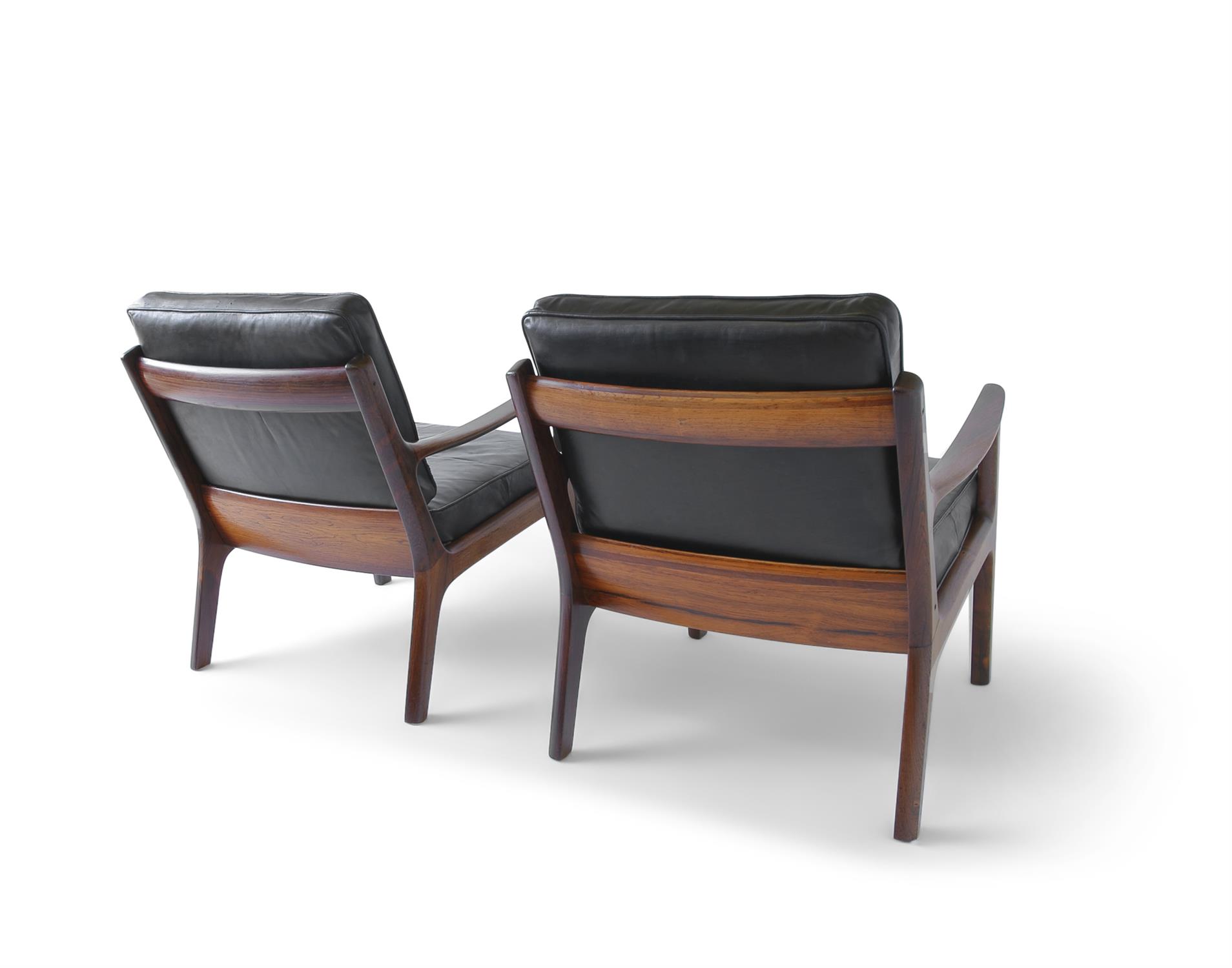 OLE WANSCHER A pair of Senator lounge chairs by Ole Wanscher, produced by France & Sons. Denmark, - Image 4 of 6