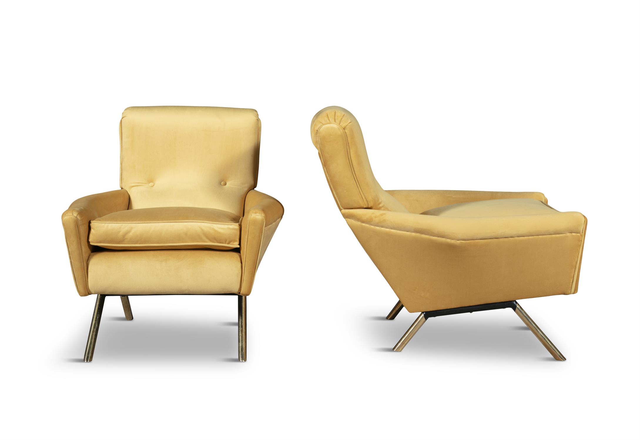 ARMCHAIRS A pair of Italian armchairs. c.1960. 78 x 96 x 85cm(h); seat 51cm (h) - Image 3 of 5