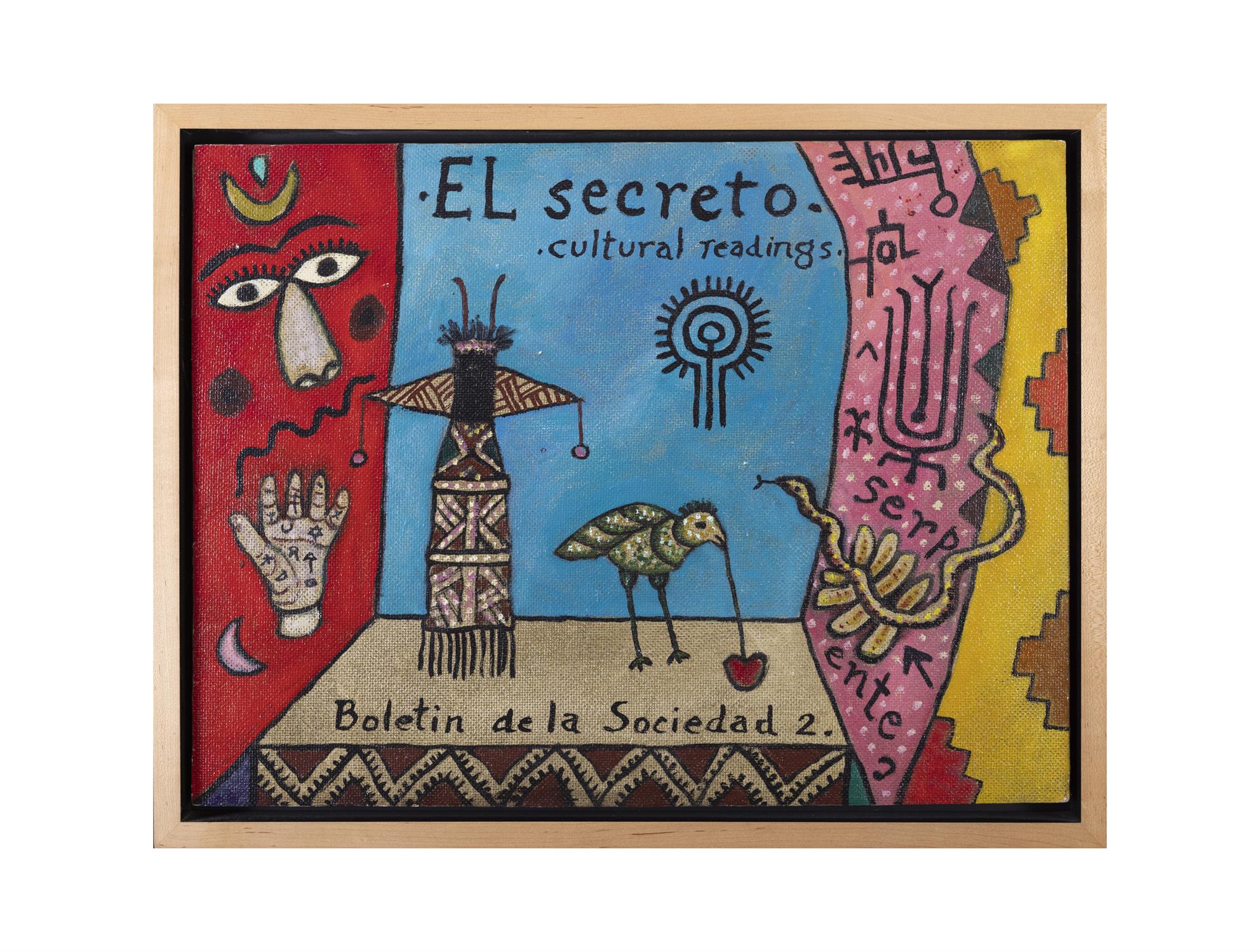 ALAN DAVIE (1920-2014) El Secreto No. 2 (Opus 0.1135) Oil on board, 38.5 x 50.5cm (15 x - Image 2 of 3