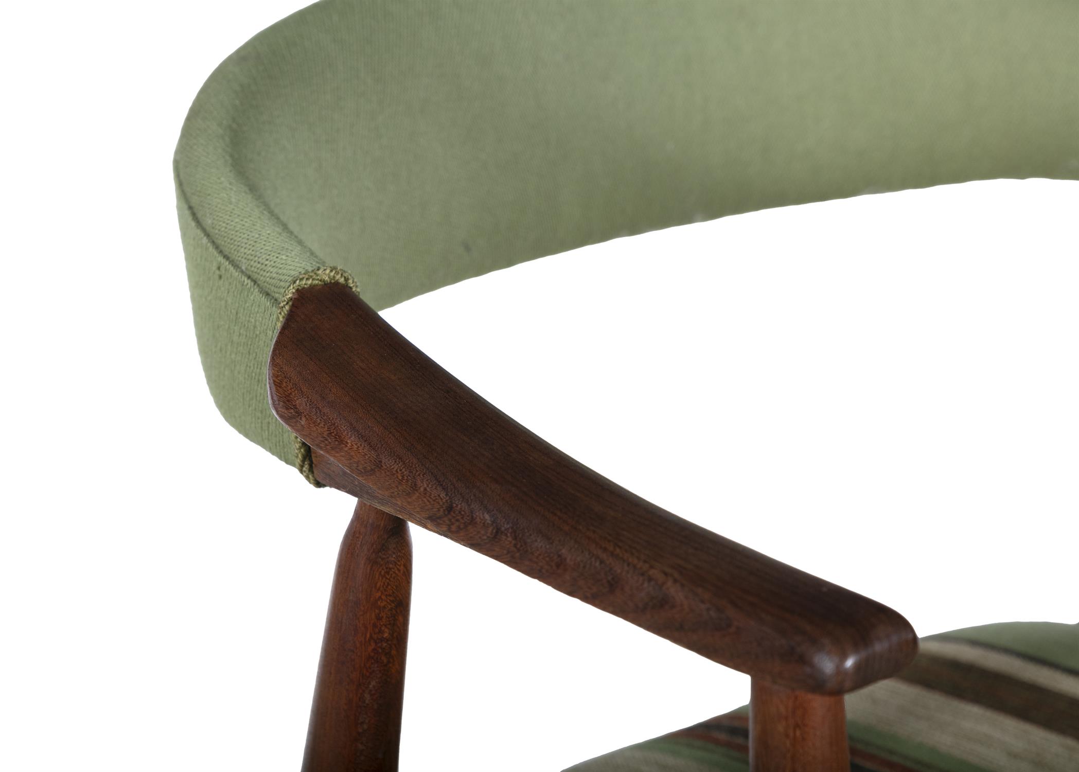 CARVER CHAIR A teak upholstered carver. c.1960. 56 x 53 x 47cm(h); seat 45cm(h) - Image 5 of 5