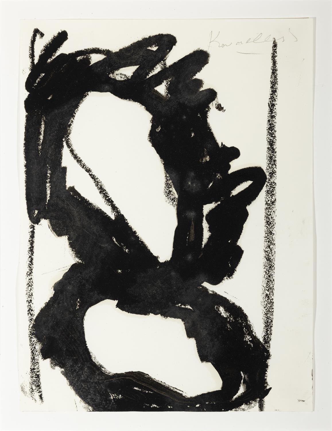 JANNIS KOUNELLIS (1936-2017) Senza Titob Tar and oil pastel on paper, 30 x