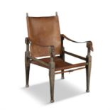 WILHELM KIENZLE WOHNBEDARF A leather Safari Chair by Wilhelm Kienzle Wohnbedarf. Switzerland, c.