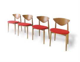 PETER HVIDT AND ORLA MOLGAARD-NIELSEN A set of four dining chairs by Peter Hvidt and Orla