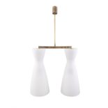 STILNOVO A pendant light by Stilnovo with maker's mark. Italy, c.1960. 90cm(h)