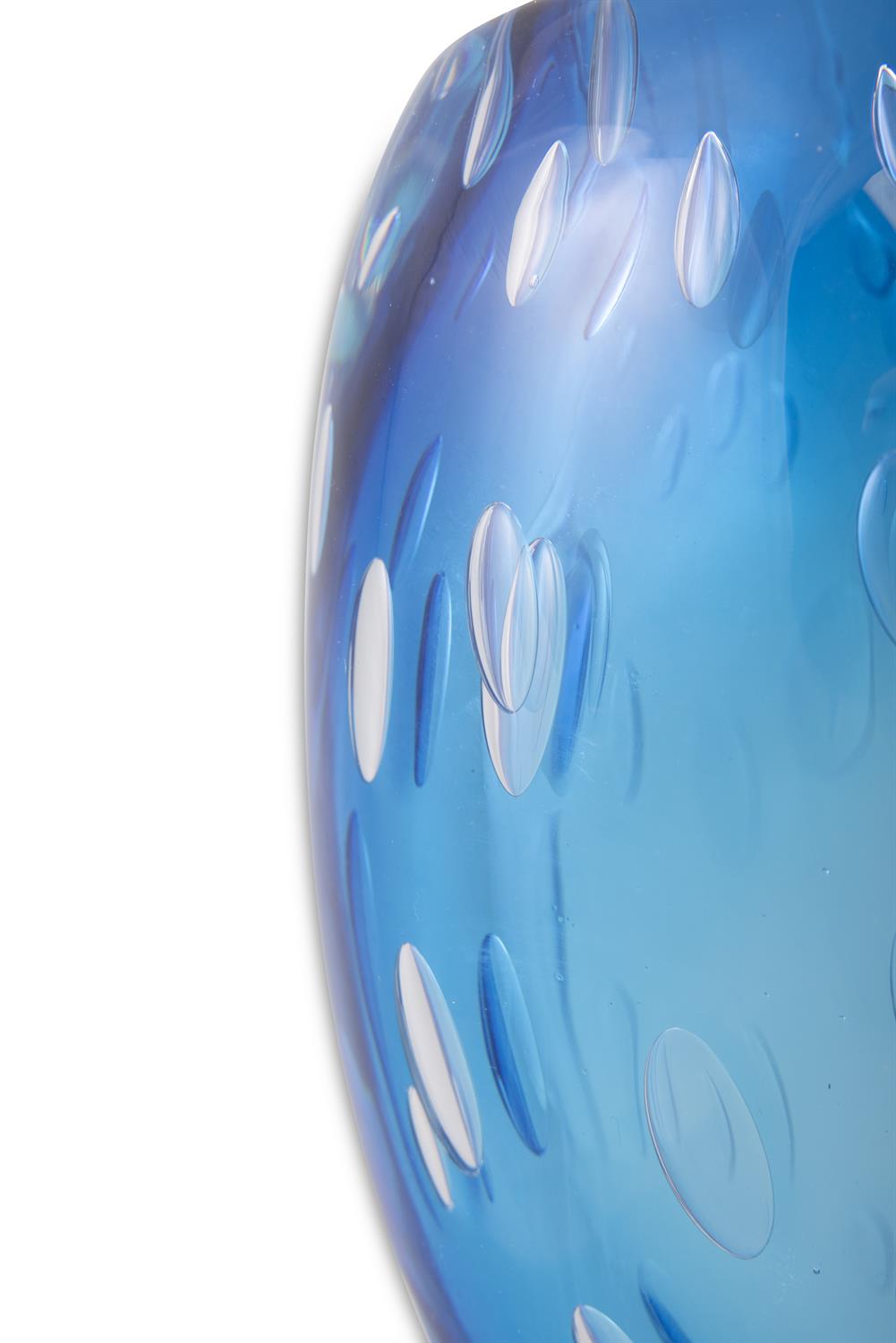 FRATELLI TOSO A blue vase by Toso, Murano. Signed. 30cm(h) - Image 3 of 6
