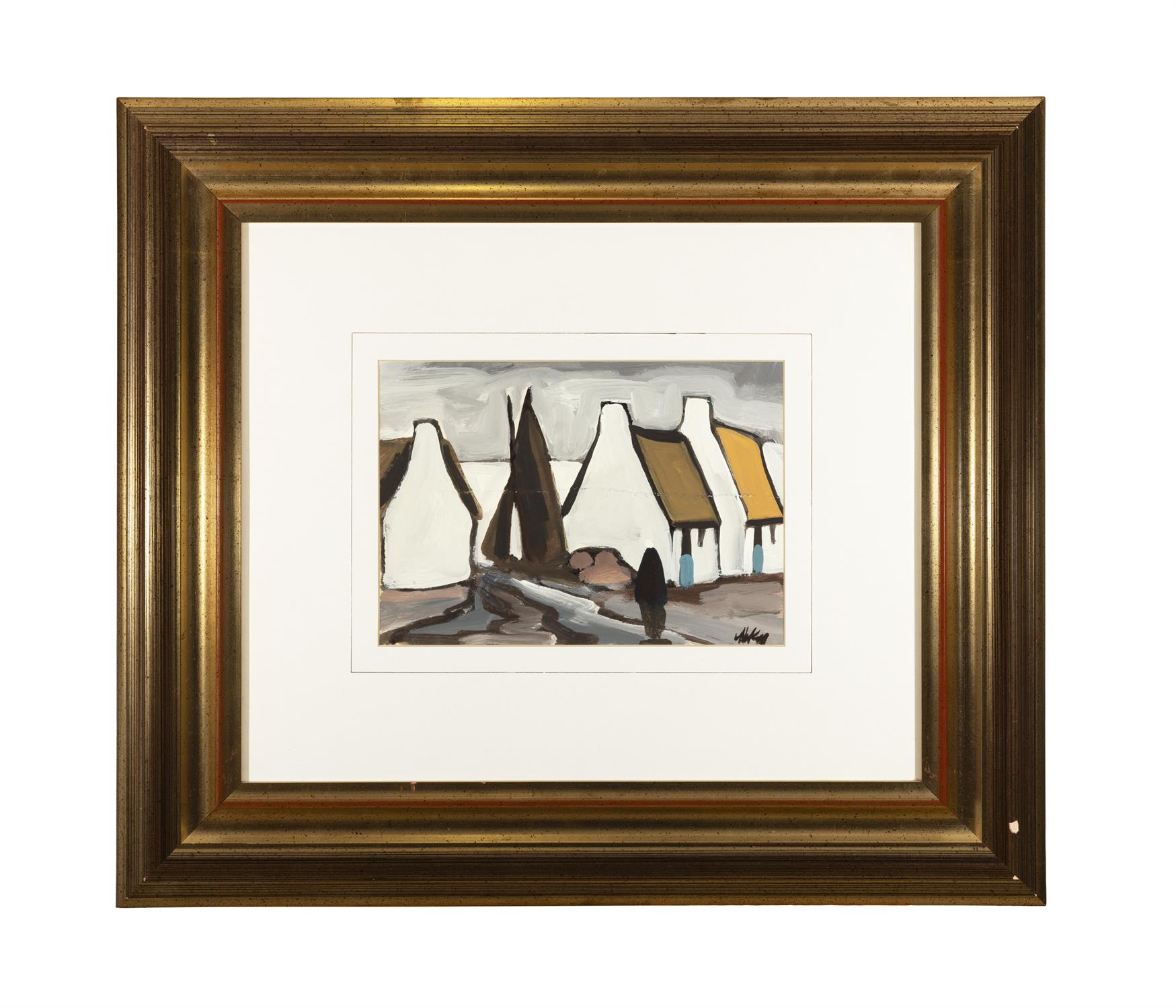 Markey Robinson (1918 - 1999) Sailboat, Cottages and Figure Gouache, 20 x 28cm (7¾ x 11") Signed - Bild 2 aus 4