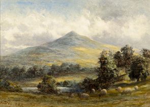 Alfred Grey RHA (1845 - 1926) The Sugar Loaf Mountain Oil on board 25 x 35cm (9¾ x 13¾") Signed