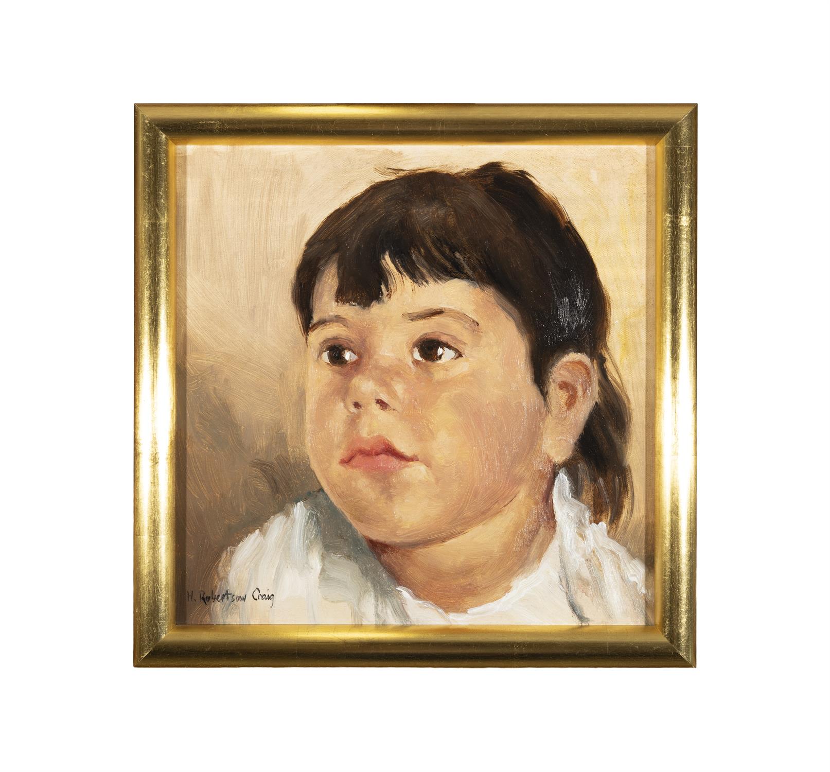 Henry Robertson Craig RHA (1916 - 1984) Portrait of a Child Oil on board 23 x 23cm (9 x - Image 2 of 4