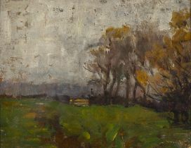 Sarah Purser HRHA (1848-1943) Autumn Oil on board, 19 x 23cm (7.5 x 9.1'') Provenance: With