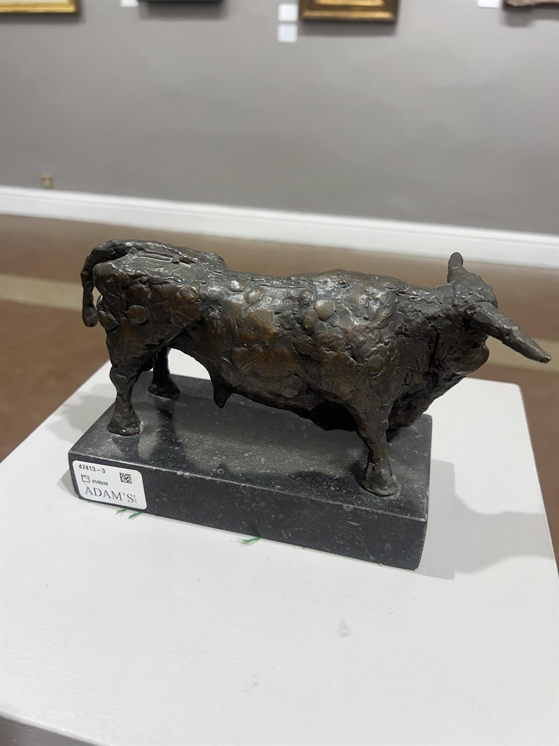 John Behan RHA (b. 1938) Bull Bronze, 8 x 22cm(h) (3 x 8¾") Signed with initials and dated - Image 6 of 8