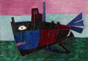 Basil Ivan Rákóczi (1908-1979) Boat Oil on canvas, 37 x 53.5cm (14½ x 21'') Signed and dated