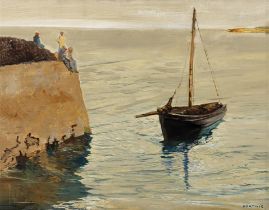 Sean Keating PPRHA HRA HRSA (1889-1977) Flat Calm Oil on board, 47 x 60cm, (18.5 x 23.