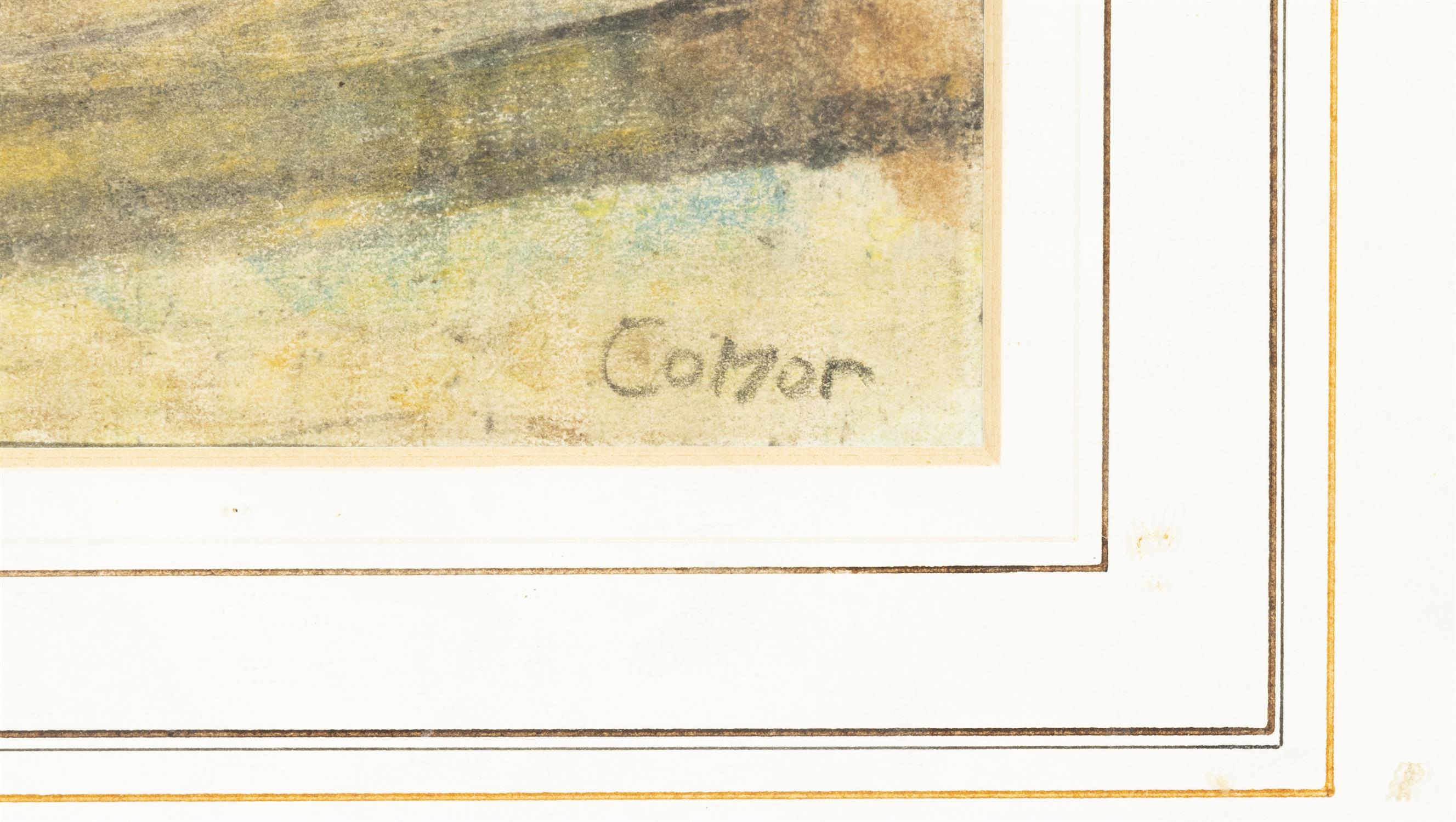 William Conor RUA RHA (1881 - 1968) Girl Scrubbing the Step Wax crayon 32 x 20cm (12 ½ x 8”) - Image 3 of 4
