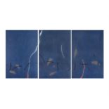 Felim Egan (b.1952) Blue Motion (1986) Triptych, acrylic on canvas, 90.5 x 60.6cm (35½ x 23¾'')
