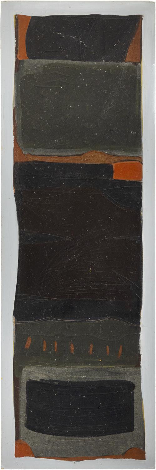 Tony O'Malley (1913-2003) Night Panel Oil on board, 62 x 20cm (24½ x 8") Signed,