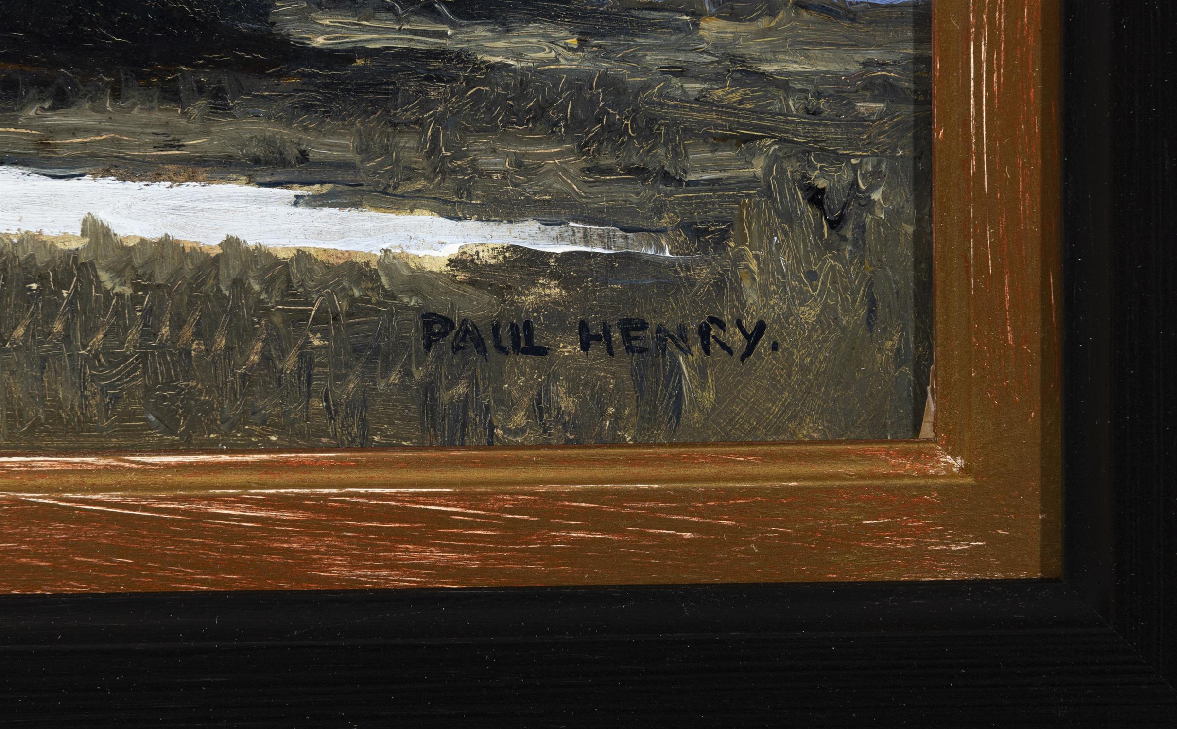 Paul Henry RHA RUA (1876-1958) Mountain Landscape with Cottages c.1926-30 Oil on board, 28 x 35. - Bild 3 aus 4