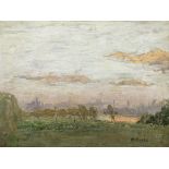 Margaret Clarke (1881-1961) Dublin Landscape Oil on board, 20 x 26.5cm (7.9 x 10.