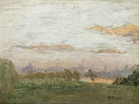 Margaret Clarke (1881-1961) Dublin Landscape Oil on board, 20 x 26.5cm (7.9 x 10.