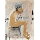 Basil Blackshaw (1932-2016) Seated Nude Oil on paper, 57 x 40.5cm (19½ x 16'') Provenance: