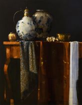 Martin Mooney (b.1960) Still Life Oil on canvas, 90 x 71cm (35½ x 28") Signed and dated