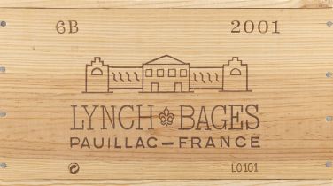 CHATEAU LYNCH-BAGES, 2001 Pauillac, France, 6 bottles owc