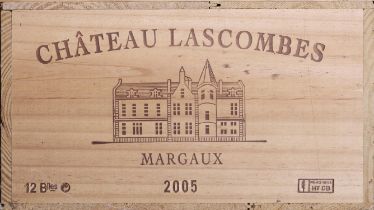 CHATEAU LASCOMBES Margaux, France 2005 12 bottles owc