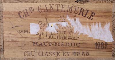 CHATEAU CANTEMERLE Haut-Medoc, France 1989 12 bottles owc