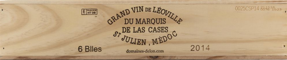 CHATEAU LEOVILLE-LAS CASES 'GRAND VIN DE LEOVILLE' Saint-Julien, France 2014 6 bottles owc