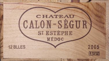 CHATEAU CALON-SEGUR Saint-Estephe, France 2005 12 bottles owc