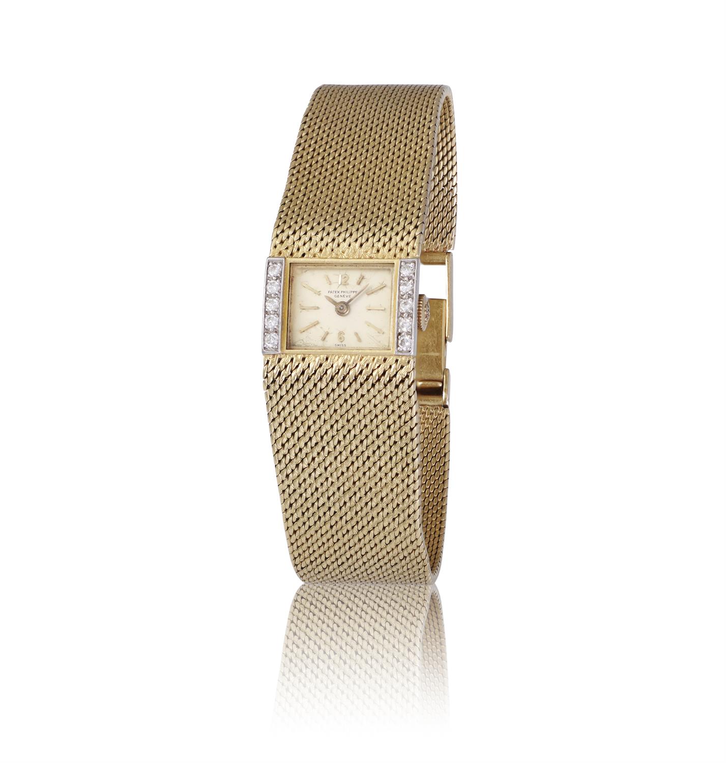 PATEK PHILIPPE REF. 3319/1 An 18k Yellow gold, diamond set, manual winding wristwatch, - Image 2 of 2