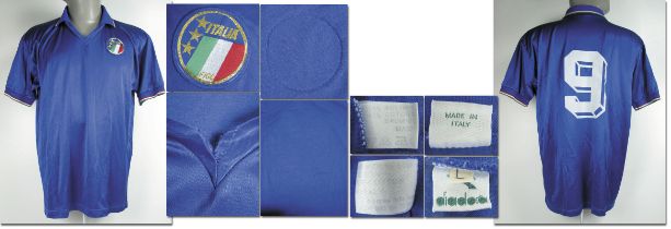 Italien - Trikot EM 1988 WM 1990 - Original match worn Spielertrikot von Italien mit der