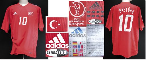 Türkei - Trikot WM 2002 - Original match worn Spielertrikot von Türkei mit der Rückennummer 10.