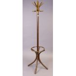 A Bentwood hat & coat stand, 179cm high.