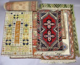 Nine various Persian pattern rugs; 73cm x 145cm, 85cm x 135cm, 90cm x 140cm, 92cm x 160cm, 90cm x