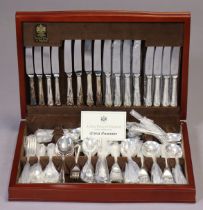 A canteen of Arthur Price “Dubarry” silver plated cutlery comprising of sixty-eight pieces, & in a