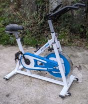 A Bodymax exercise bike.