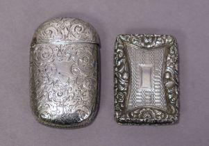 A William IV silver vinaigrette of rectangular shape, engine-turned to all side, with carved