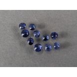 Ten small un-mounted sapphire cabochons, approx. total weight 2.3 carats.
