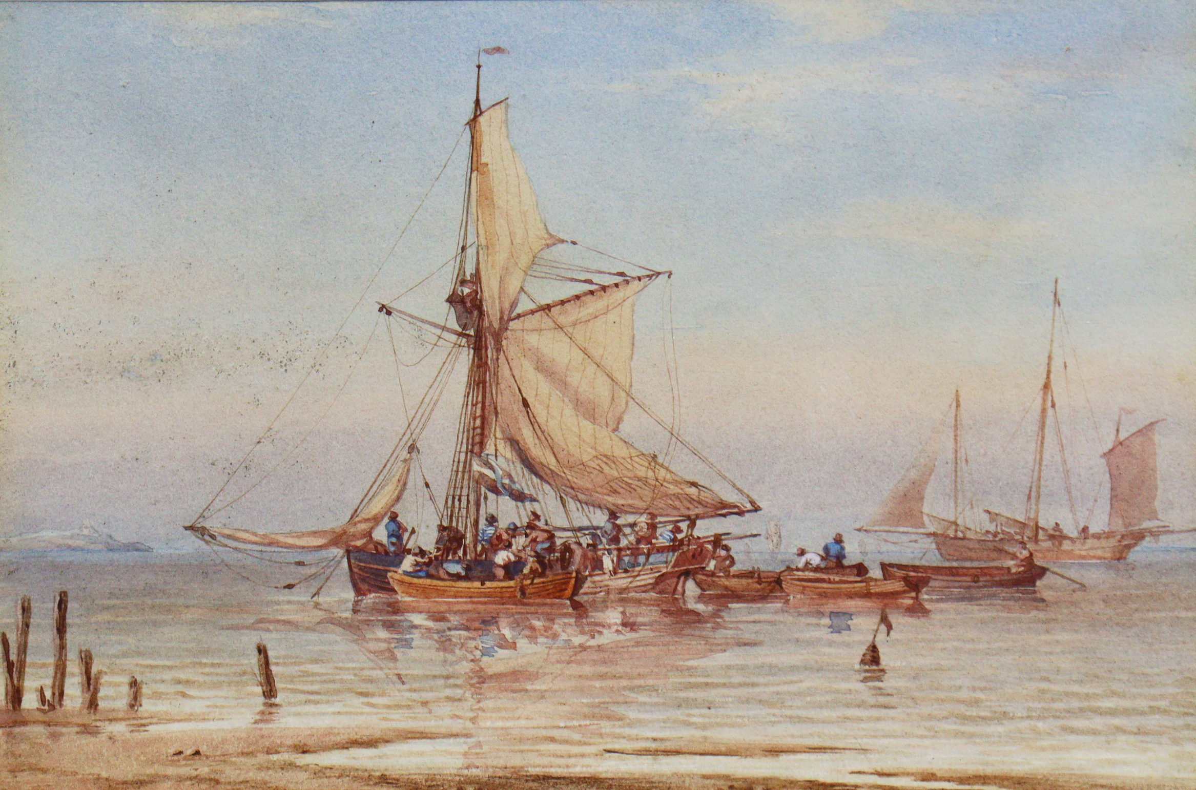 Attributed to WILLIAM JOY (1803-1867) and JOHN CANTILOE JOY (1806-1866). Fishing vessels off the
