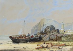 JOHN FRANCIS SALMON (1808-1886). Near Bude, Cornwall, signed, inscribed & dated 1864, lower right,